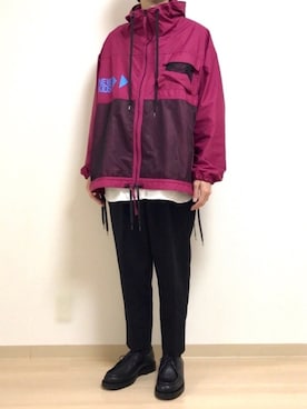 「チロリアンシューズ」｜「アイテム（ブルゾン）」を使った、だいたいぼくさん（メンズ・175cm）の秋コーディネート