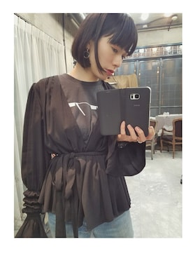「アイテム（ピアス（両耳用））」を使った、百冨友香理さん（レディース・160cm・30代）の秋コーディネート