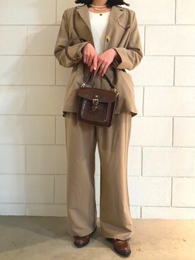 「SPINNS（スピンズ）のアイテム（ローファー）」を使った、Thina ☻さん（レディース・158cm）の春コーディネート