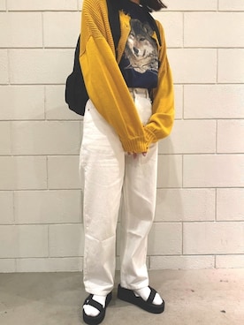 「SPINNS（スピンズ）のアイテム（バックパック/リュック）」を使った、Thina ☻さん（レディース・158cm）の春コーディネート