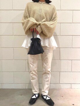 「SPINNS(スピンズ)のアイテム(その他シューズ)」を使った、Thina ☻さん(レディース・158cm)の春コーディネート