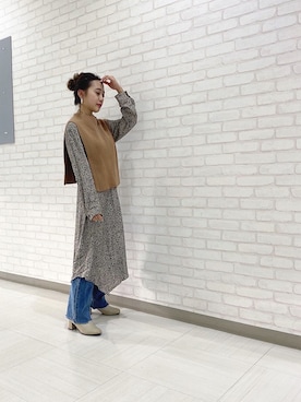 「LOWRYS FARM（ローリーズファーム）のストレッチヒールブーツ　851418（ブーツ）」を使った、momokaさん（レディース・152cm）の冬コーディネート