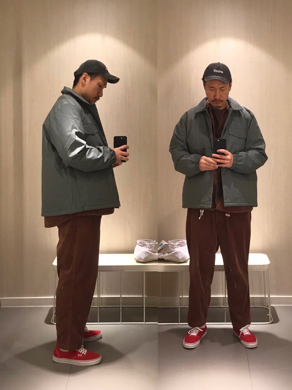 「AUTHENTIC SHOE &Co.のアイテム（キャップ、ブラック系）」を使った、jayさん（メンズ・185cm）の冬コーディネートの1枚目の写真