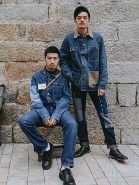 「INITIALS（イニシャルズ）のアイテム」を使った、Alexander Yeungさん（メンズ・174cm）の冬コーディネート