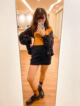 「BROWN」｜「アイテム（スタジャン）」を使った、carine 🇹🇼さん（レディース・153cm）の夏コーディネート