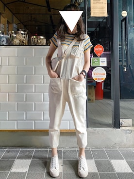 「5（ファイブ）のアイテム（トップス）」を使った、carine 🇹🇼さん（レディース・153cm）の夏コーディネート