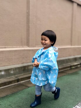 赤ちゃん本舗 アカチャンホンポ のレインコート ポンチョを使ったキッズ人気ファッションコーディネート Wear