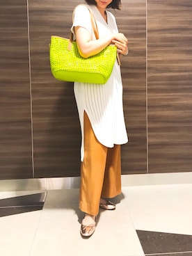 「interstaple（インターステイプル）のアイテム」を使った、keikeiriさん（レディース・167cm）の夏コーディネート