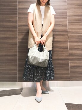 「interstaple（インターステイプル）のアイテム」を使った、keikeiriさん（レディース・167cm）の夏コーディネート