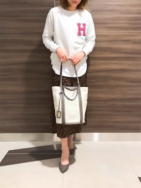 「interstaple（インターステイプル）のアイテム」を使った、keikeiriさん（レディース・167cm）の秋コーディネート