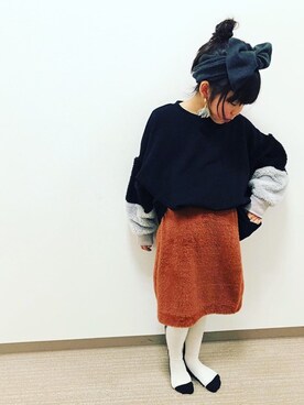 「UJU（ウジュ）のアイテム」を使った、★COCO☆さん（キッズ・128cm）の冬コーディネート