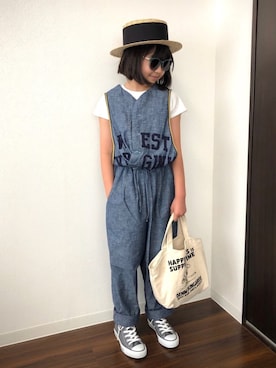 ★COCO☆さんの（DENIM DUNGAREE | デニムダンガリー）を使ったコーディネート