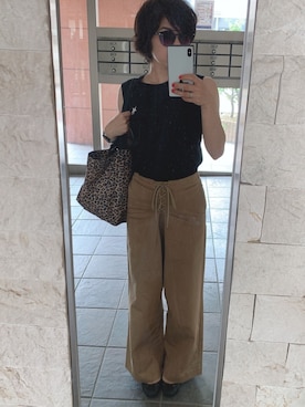 「CONVERSE TOKYO（コンバーストウキョウ）のアイテム（パンツ）」を使った、hiiiiiiiiiiromiさん（レディース・159cm）の夏コーディネート