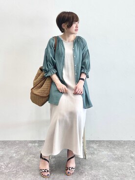 Global Work グローバルワークのワンピース ティアード コーディネート Zozotown