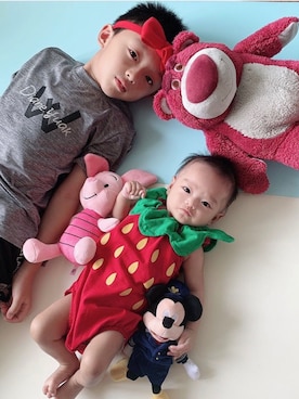 「NOのアイテム」を使った、halobabyさん（キッズ・50cm）の冬コーディネート