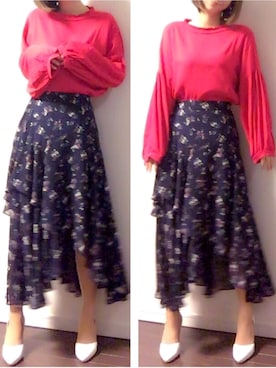 「バルーンスリーブ」｜mihoさん（レディース・160cm）の春コーディネート