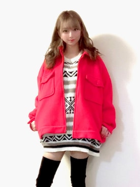 「Chuu」｜「アイテム（ジャケット/アウター）」を使った、mihoさん（レディース・161cm）の冬コーディネート