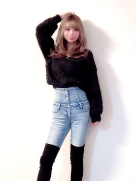 「Chuu」｜「アイテム（アクセサリー）」を使った、mihoさん（レディース・161cm）の冬コーディネート