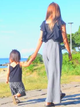 「夏秋ミックス」｜「アイテム（キャミソール）」を使った、m.mamaさん（レディース・149cm）の夏コーディネート