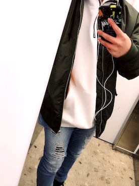 「アイテム（パーカー）」を使った、TAKEKINGさん（メンズ・162cm・10代）の春コーディネート