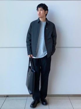 「MoonStar（ムーンスター）のアイテム（スリッポン）」を使った、iwasaki_tさん（メンズ・175cm）の冬コーディネート