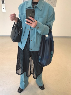 「Needles（ニードルス）のアイテム（ジャケット/アウター）」を使った、yukiriiiiiinさん（レディース・158cm）の春コーディネート