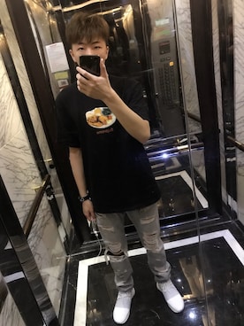 「PHILIPP PLEIN（フィリッププレイン）のアイテム」を使った、pete.さん（メンズ・184cm）の春コーディネート