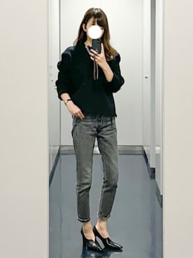 「Ameri（アメリ）のアイテム（パンプス）」を使った、平々凡々さん（レディース・162cm）の冬コーディネート