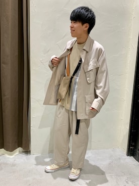 「niko and...（ニコアンド）のアイテム（その他アウター）」を使った、こうきさん（メンズ・168cm・20代）の春コーディネート