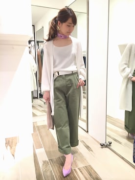 「Viflan（ヴィフラン）のアイテム」を使った、DouDou_arisaさん（レディース・158cm）の春コーディネート