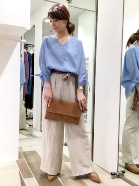 「Viflan（ヴィフラン）のアイテム」を使った、DouDou_arisaさん（レディース・158cm）の春コーディネート