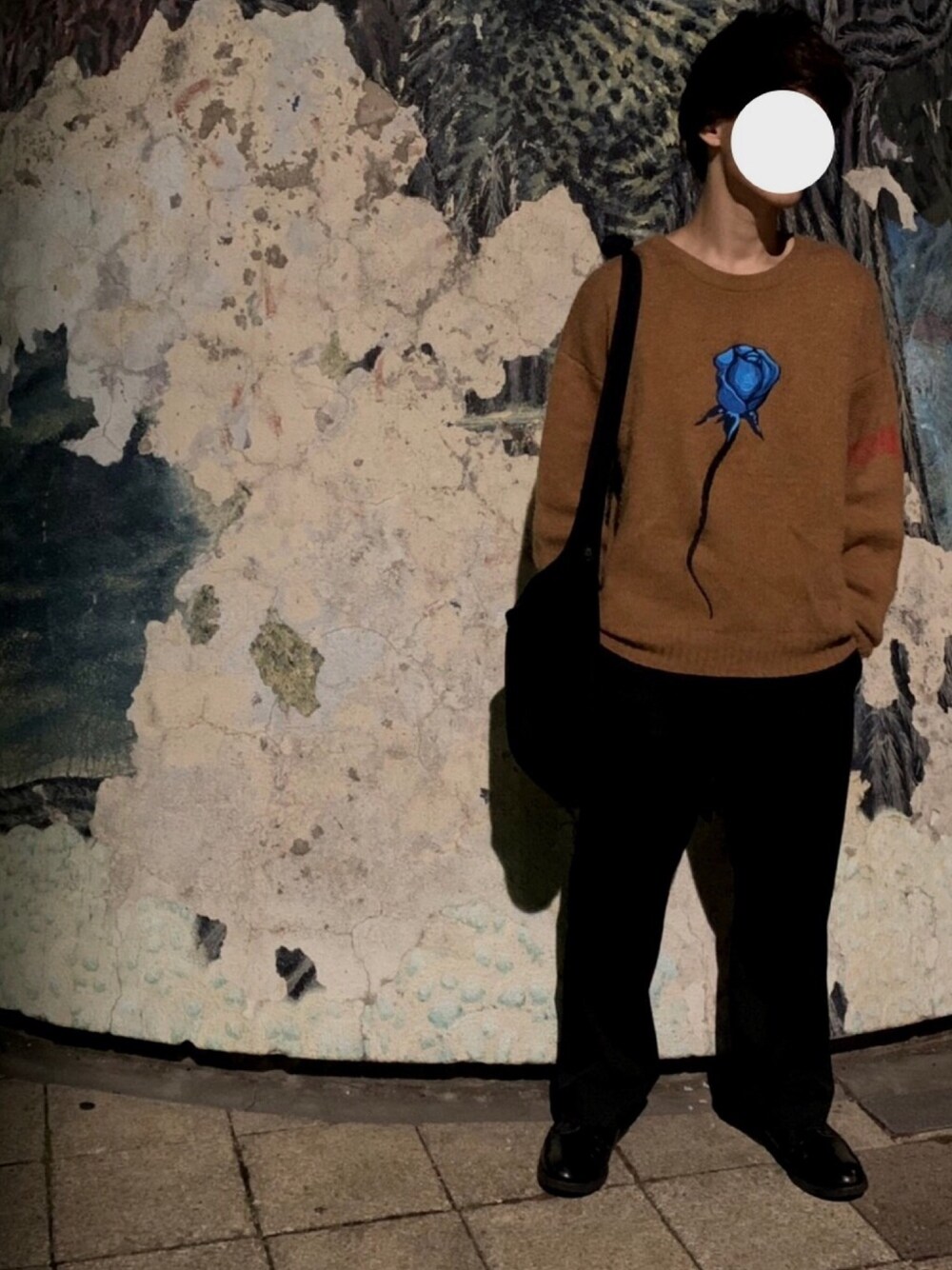 「秋のコーデ、ニット、ワイドパンツ、スラックス、シンプル、革靴、UNIF、UNUSED、Danner、STUDIOUS」｜「DannerのDanner ダナー POSTMAN ポストマン D214300 BLACK（ブーツ、ブラック系）」を使った、Yoheiさん（メンズ・175cm）の秋コーディネートの1枚目の写真