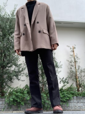「ランチャーパンツ」｜「アイテム（ジャケット/アウター）」を使った、Yoheiさん（メンズ・175cm）の秋コーディネート