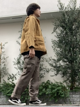 「アイテム（ブルゾン、ゴールド系）」を使った、Yoheiさん（メンズ・175cm）の冬コーディネート