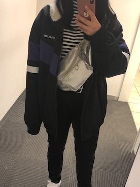「ストリート服が好き」｜「アイテム（ブルゾン）」を使った、Yukinaさん（レディース・163cm）の冬コーディネート