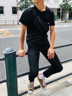 「メゾン キツネ(MAISON KITSUNE)」｜だいすけさん（メンズ・168cm）の秋コーディネート