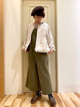 「秋のマイ旬スタイル」｜「アイテム（サロペット/オーバーオール）」を使った、タブンネさん（レディース・167cm）の秋コーディネート