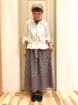 「秋のマイ旬スタイル」｜「アイテム（ハンチング/ベレー帽）」を使った、タブンネさん（レディース・167cm）の秋コーディネート