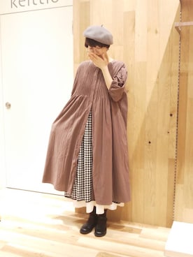 ワンピース ドレスを使った 重ね着 の人気ファッションコーディネート Wear