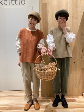 「アイテム（アンサンブル、オレンジ系）」を使った、タブンネさん（レディース・167cm）の秋コーディネート
