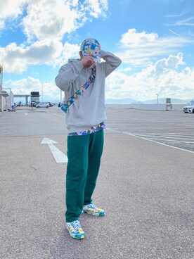 「KENZO」｜「アイテム（パーカー）」を使った、hustler.77さん（メンズ・178cm）の夏コーディネート
