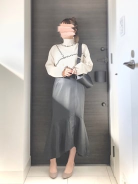 「ジーナシス」｜「アイテム（パンプス）」を使った、ちゃんさん（レディース・154cm）の春コーディネート