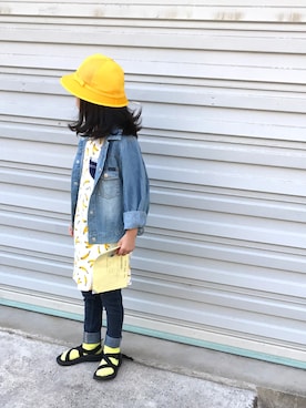 「Lee（リー）のアイテム（ワンピース/ドレス）」を使った、morinanakoさん（キッズ・120cm）の秋コーディネート
