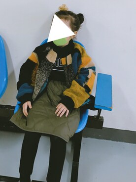 「FILA（フィラ）のアイテム（スウェット）」を使った、morinanakoさん（キッズ・120cm）の冬コーディネート