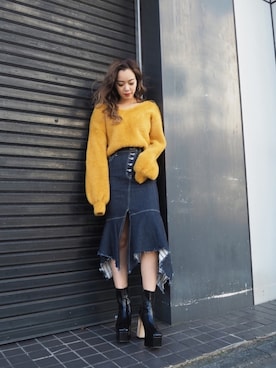 Rionaさん（レディース・159cm）の冬コーディネート