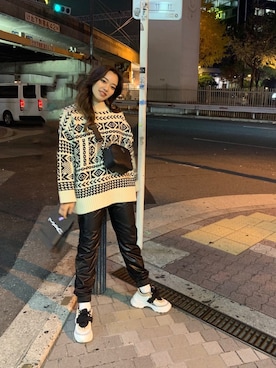 Rionaさん（レディース・159cm）の冬コーディネート