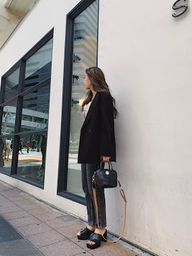 「出勤コーデ」｜「アイテム（その他シューズ）」を使った、Rionaさん（レディース・159cm）の春コーディネート