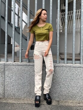 Rionaさん（レディース・159cm）の夏コーディネート