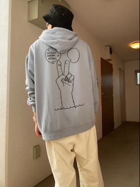 「ROOPTOKYO（ループトウキョウ）のアイテム（帽子）」を使った、かけさん（メンズ・170cm）の春コーディネート