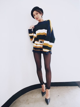 「GYDA（ジェイダ）のアイテム（ベルト）」を使った、Misaさん（レディース・158cm）の秋コーディネート